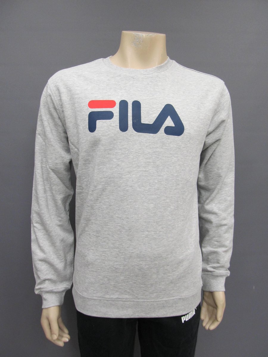 UNISEX CLASSIC PURE crew-sweater Lichtgrijs Gemeleerd Bros