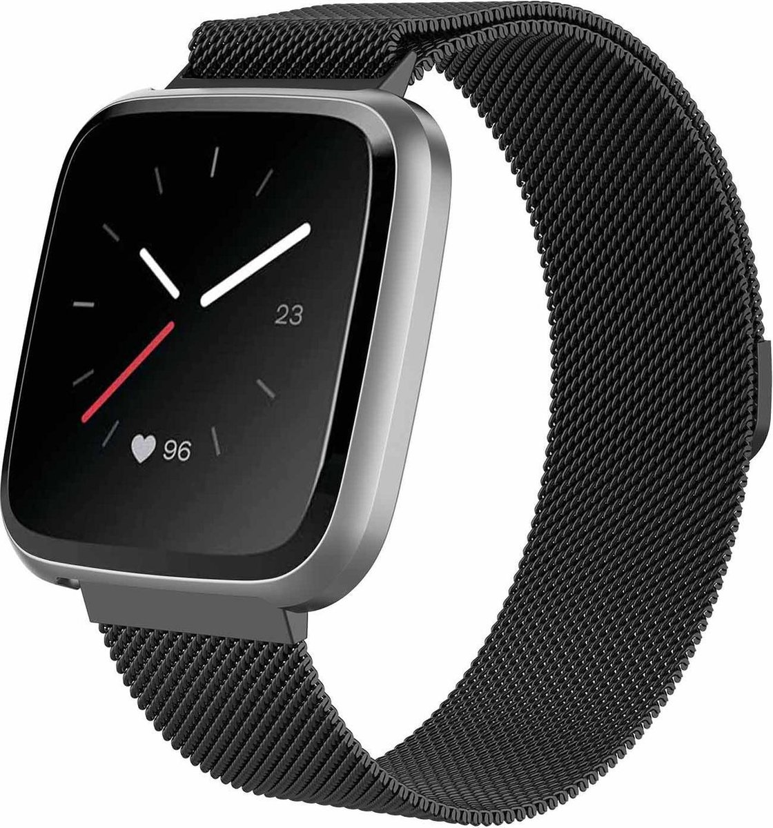Milanees bandje - Fitbit Versa 2 / Lite - Polsbandje - Zwart