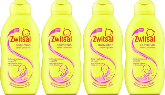 Foto: Zwitsal baby bodylotion 4 x 200 ml voordeelverpakking