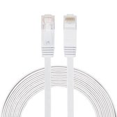 By Qubix internetkabel - 10 meter - CAT6 - Ultra dunne Flat Ethernet kabel - Netwerkkabel (1000Mbps) - Wit - UTP kabel - RJ45 - UTP kabel