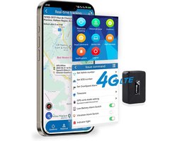 4G GPS Tracker Auto - 4G Micro Locatiezoeker voor Kinderen Fiets Auto - Magneet gps tracker Fiets - Real Time Tracking Systeem Locator - IP66 Waterdicht Gratis APP