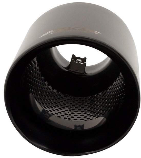 Simoni Racing Uitlaatsierstuk Dubbel Rond/Schuin (Links) Mat-Carbon RVS - 92xL305mm - Montage