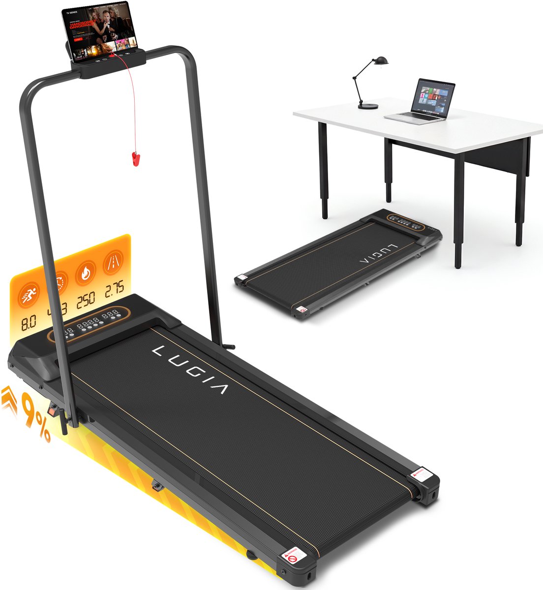 Loopband - 1-12km/u - Inklapbaar - Wandelband - Led Display