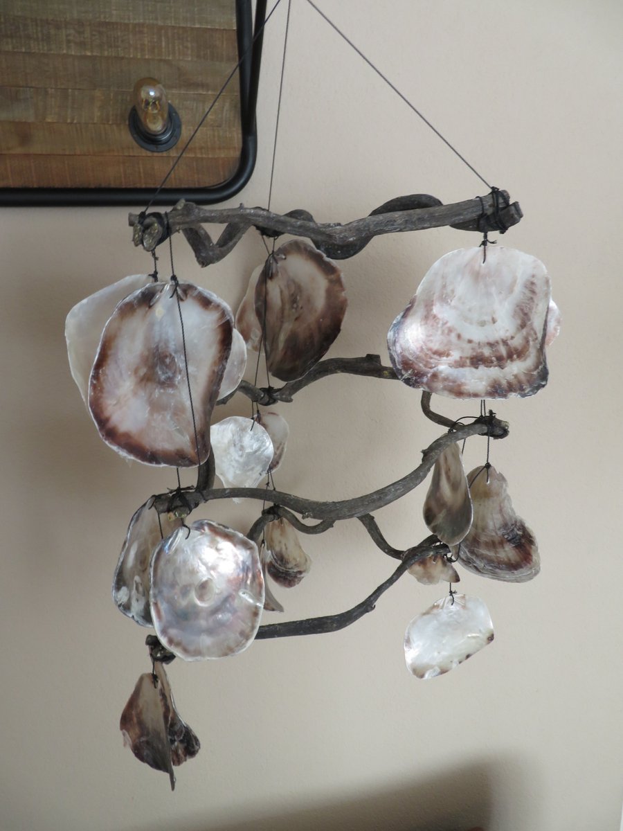 Kopeng Liantes 3 layer - kust - strand - schelpen hanger - decoratie - interieur - uniek - zeldzaam