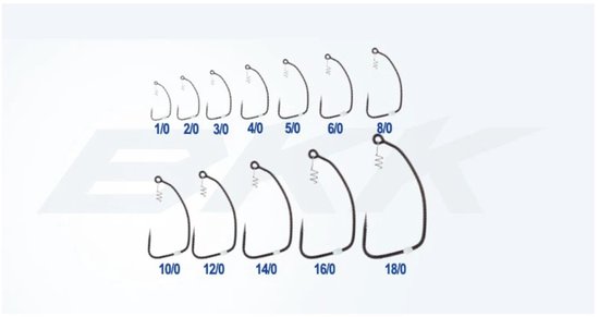 Bkk Titan 9006 Worm Hook Nickel 1/0 van BK — afbeelding 3