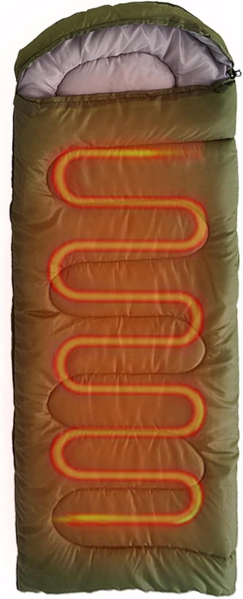 SMH LINE® Slaapzak - Mummieslaapzak - 3 seizoenen - 10-25°C - Lichtgewicht - ca. 210x75 cm - Incl. Luchtbed - Groen van SMH LINE® — afbeelding 3