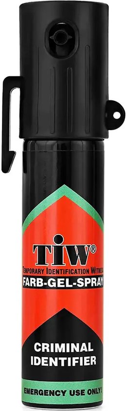 TIW Security Identificatie Spray 20ML - Criminal Identifier - Duidelijke Markering op Dader - Zichtbaar tot 48 Uur - 4M Bereik- zelfverdedigingsspray