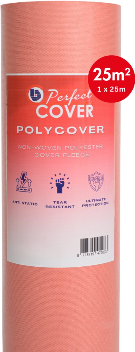 Perfect Cover® Polycover - 25m² / 140gsm - Vloerbescherming - Stucloper - Afdekvlies - Waterafstotend - Alle Vloertypes - Bouw en Renovatie