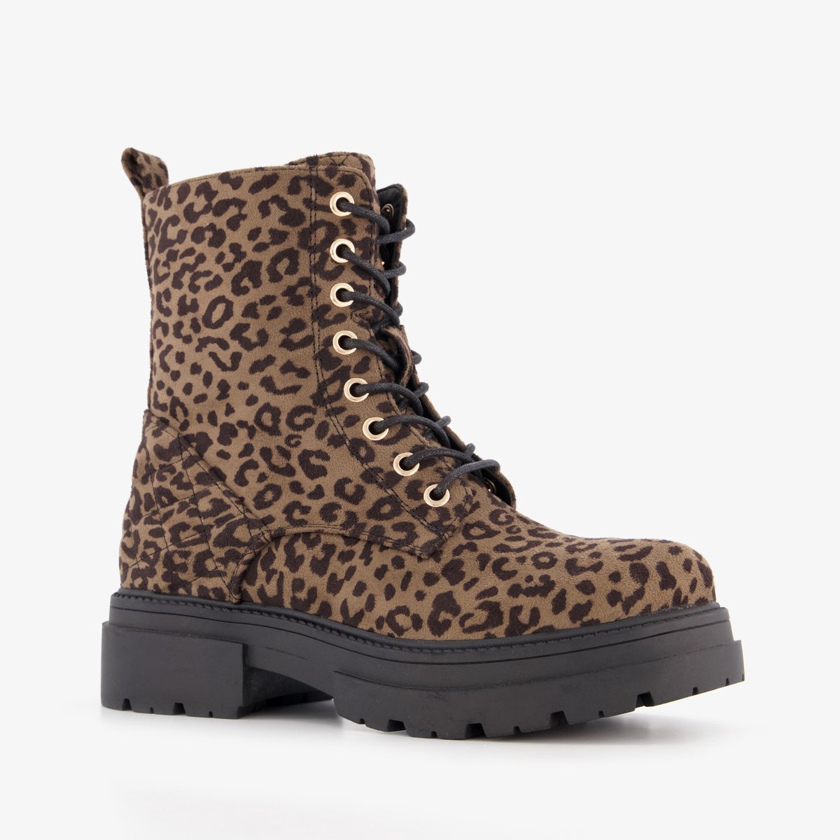 Blue box dames boots panterprint - Bruin - Maat 41