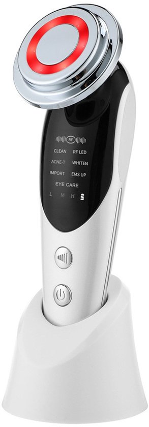EYUSALL Gezichtsverzorgingsapparaat - Gezichtsmassager met RF- en EMS-technologie - Voor Gezichtslifting,Huiddichtheid,Wit