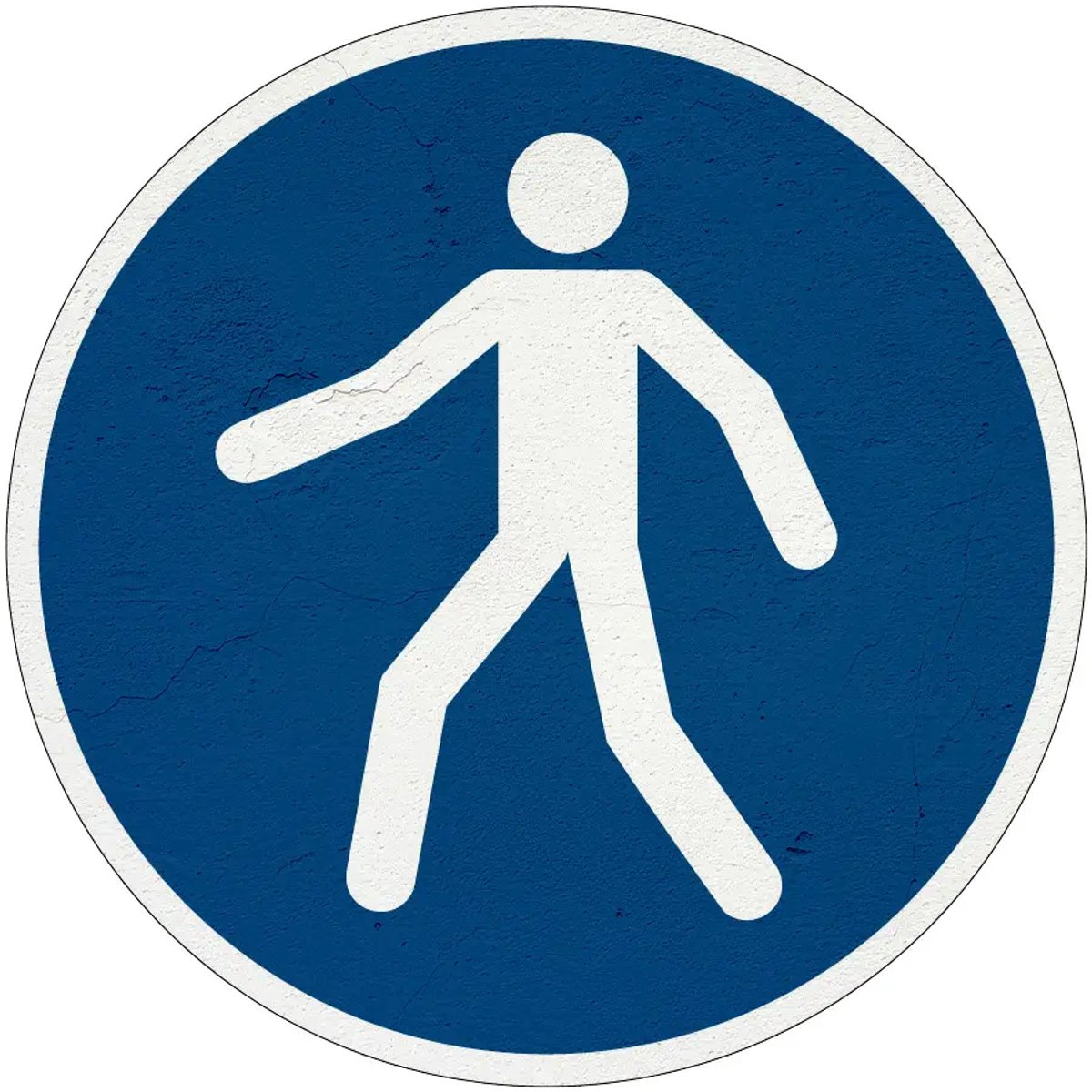 Voetpad gebruiken gebodsbord - M024 | Sign Again materiaal | 30 cm