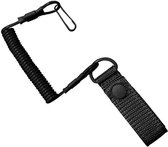 Lot De 2 Câbles Spiralés De Plongée Avec Mousquetons – Extension 150 Cm, Rotation 360° – Pour Caméras, BCD, équipement Nautique – Noir
