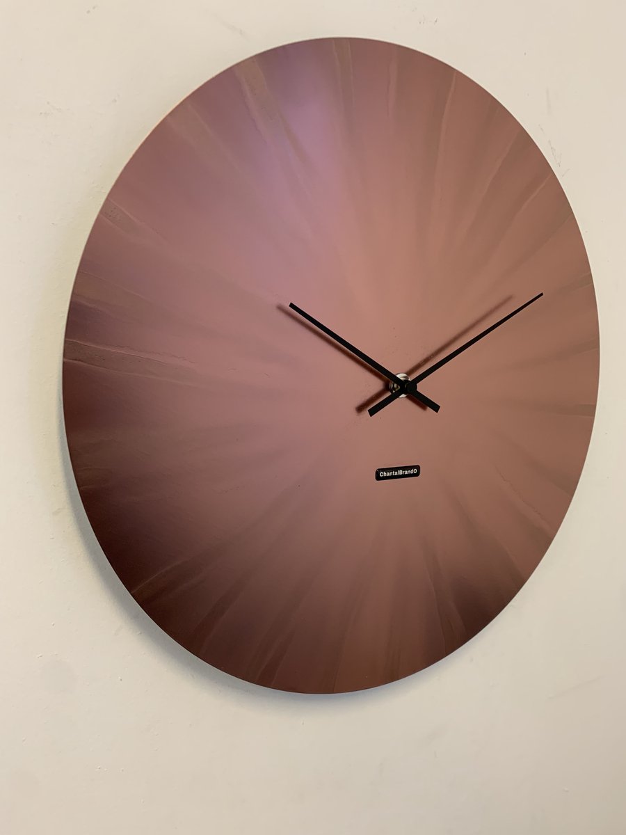 MOSACLOCK COPPER LABEL 50 Wandklok Modern Industrieel Design in koper kleur