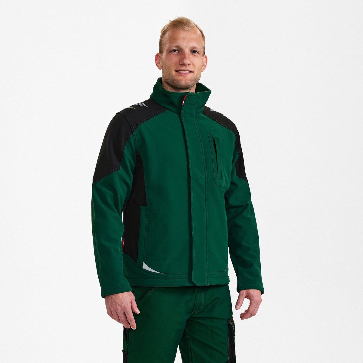 Engel Galaxy softshell jack 8810-229 - Green / Black - S