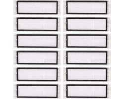 (12 stuks) HEPA-filter gescht voor Roborock S6 Pure S6 E4 S4 Max S6 MaxV S5 S5 Max S4 E2 E3 E4 E5 E20 E25 E35 S50 S65, Robotic Stofzuiger Filter Accessoire Kit, Vervangende Onderdelen 12 Filters