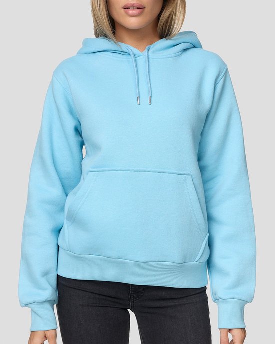 Smith & Solo Hoodie Dames - Sweatshirt Dames Met Capuchon - Katoen - Lichtblauw L