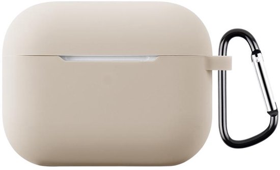 Telestore - hoesje geschikt voor AirPods Pro 3 soft case cover - Kaki - TPU hoesje Beschermhoes - AirPods Pro 3 Cover - AirPods Pro 3 hoesje - Geschikt voor Apple AirPods Pro 3 - gel hoesje met sleutelhanger