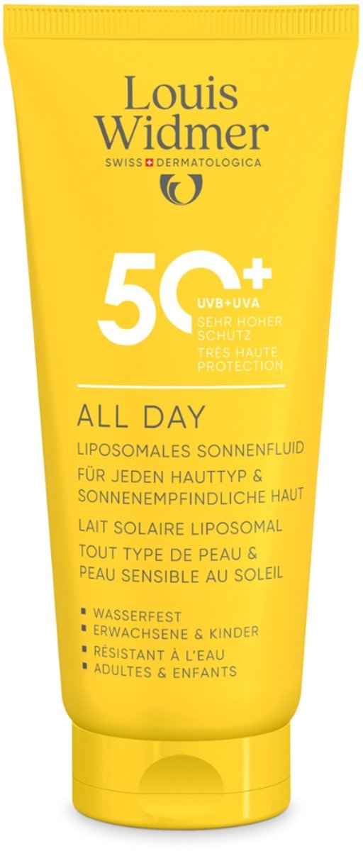 Louis Widmer All Day SPF50+ Liposomale Zonnemelk Licht Geparfumeerd