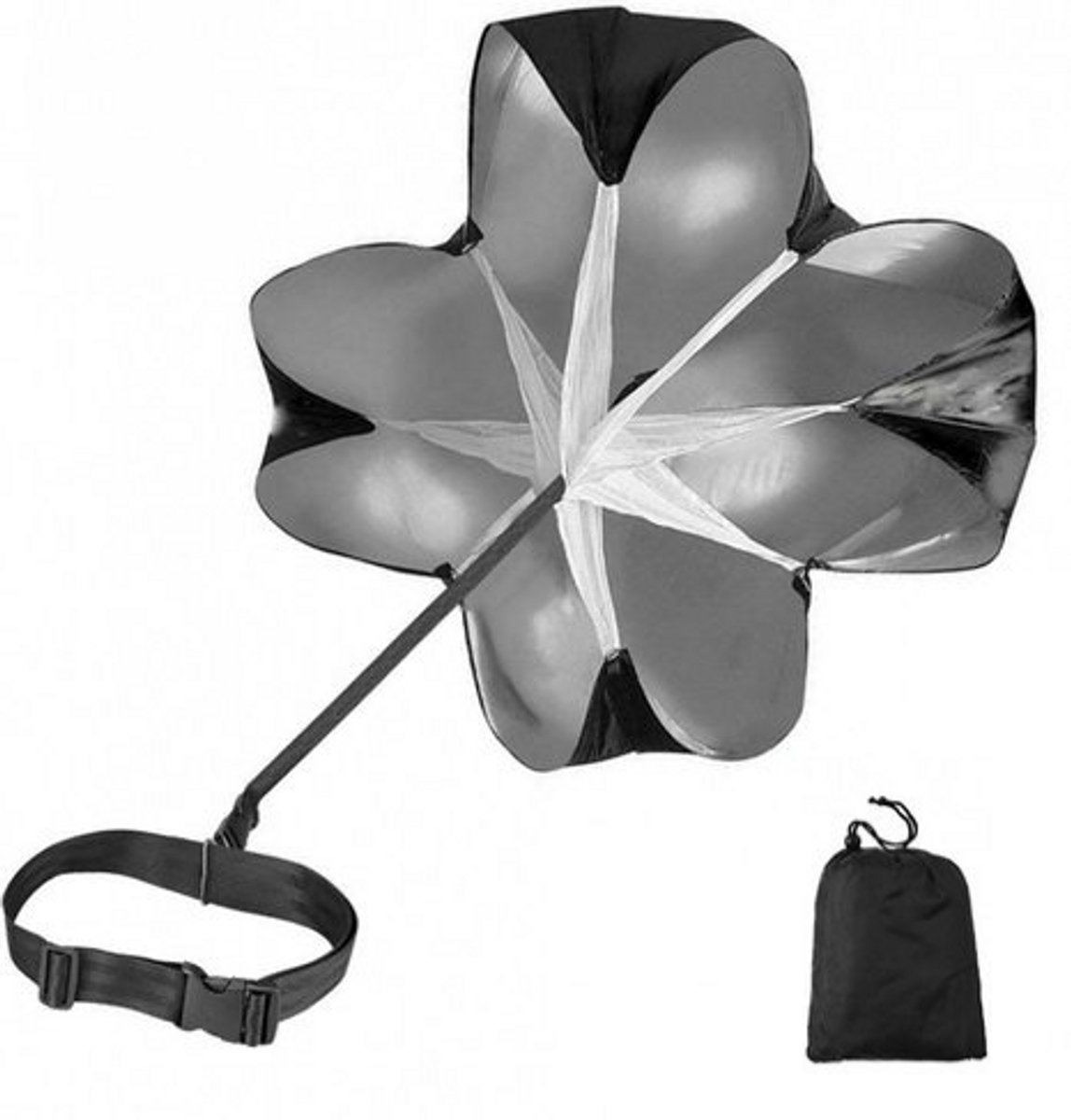 Running parachute - Weerstandsparachute - Inclusief draagtas - Fitness parachute - Power training - Sport Power Weerstand Apparatuur - sprintparachute - Krachttraining en fitnessparachute - Kernkracht en snelheidsparachute
