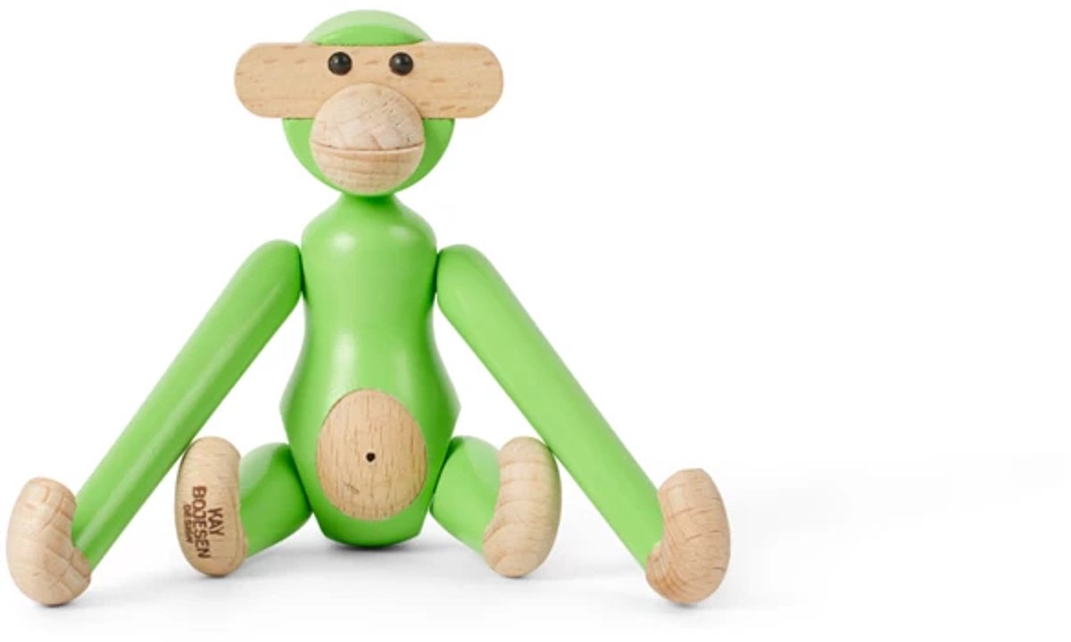 Kay Bojesen coloured monkey mini H9.5cm lichtgroen