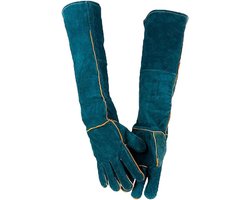 60cm Huisdier Bescherming Handschoenen -Anti-bijt Slijtvast Geïsoleerd Antikras & Antislip -Zware Werkhandschoenen van Soepel Leder -Vijfvinger Design voor Veilig Werken met Huisdieren Spelen baden en onderhoud