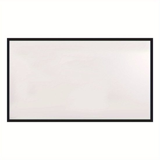 Beamer Scherm – Projectiescherm – Projectiescherm Voor Beamer – Presentatiescherm – Home Cinema Scherm – 100 Inch – Aluminium Frame – 16:9 Beeldverhouding – 160° Kijkhoek – Wit Met Zwarte Rand