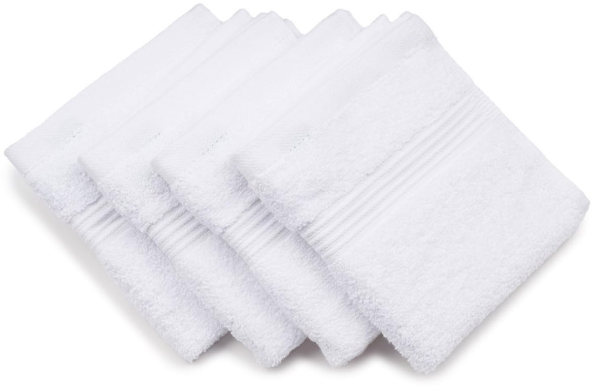 Azomor® Set van 4 zachte en absorberende katoenen zeepdoekjes voor dagelijks gebruik