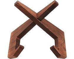 Houten Kookboekhouder - Draagbare Receptenstandaard Voor Keuken - Opvouwbare Boerderij Kookboek Stand Handig voor Koken en Display met Leesstand Frees - Keukenaccessoire met Kookrecepten Standoptie