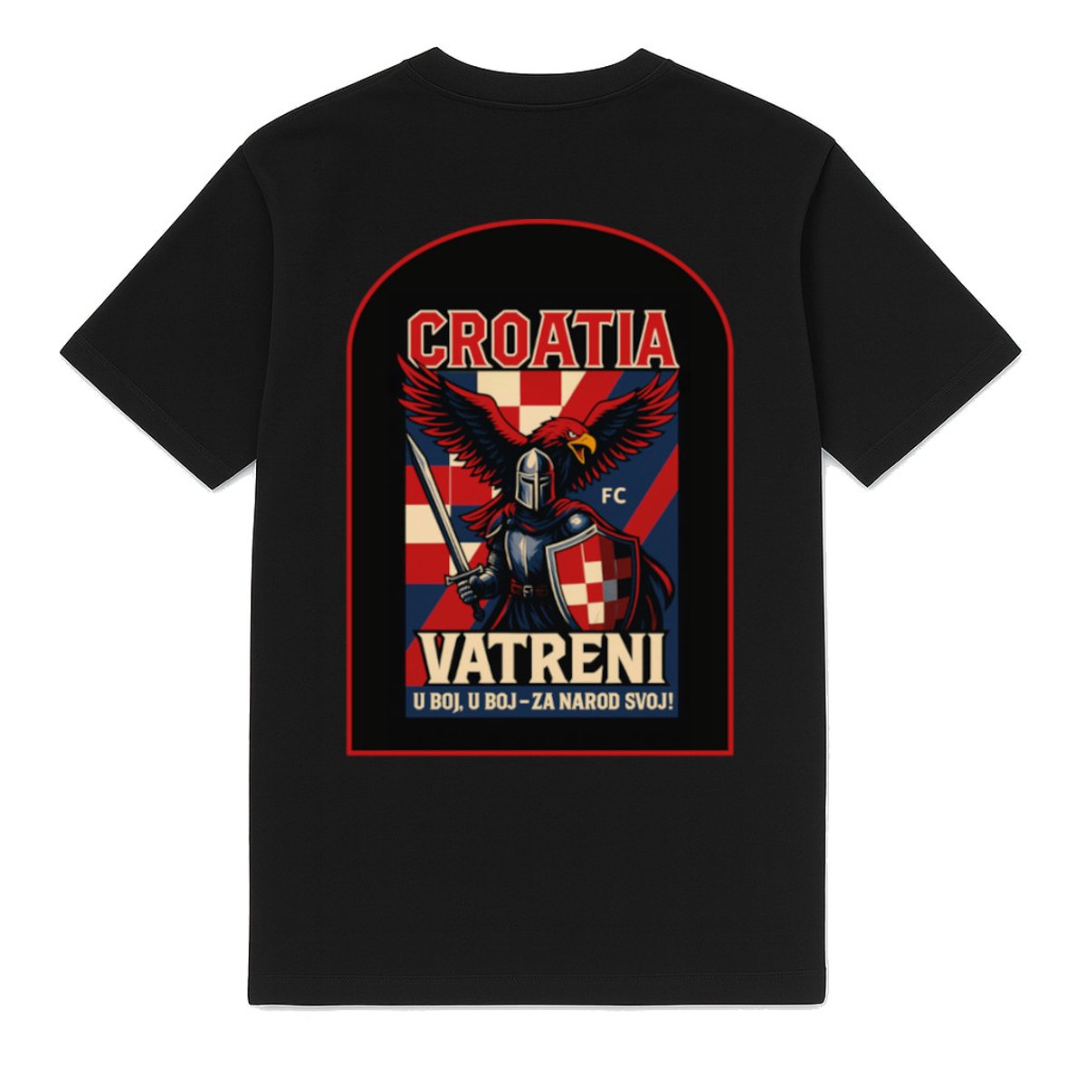 FC Eleven – Kroatië Vatreni Heavy T-Shirt – Zwart