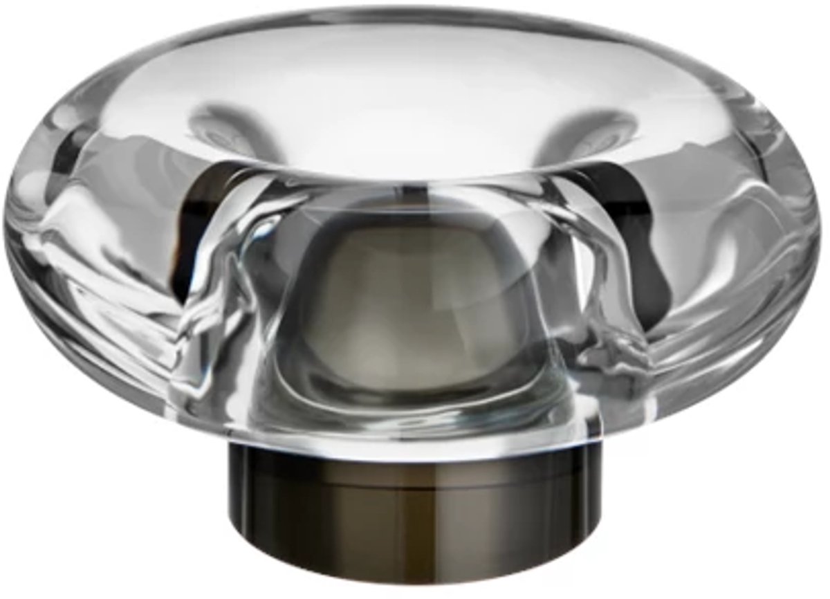 Kosta Boda Orion theelichthouder D11cm H6.3cm grijs