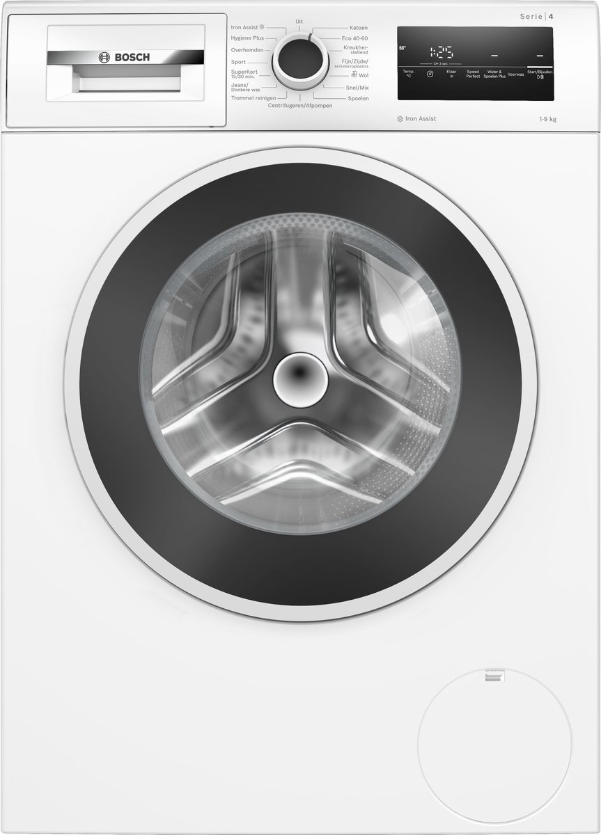 Bosch WAN2827TNL - Serie 4 - Wasmachine met stoom - 9 KG - 1400 rpm - Energielabel A - Iron Assist: vermindert kreukels tot 50% - Stil - Bespaar water met ActiveWater Plus - SpeedPerfect: tot 65% sneller wassen — afbeelding 1