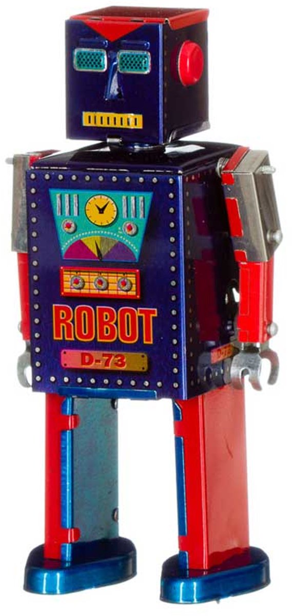 St. John MRX Blikken Robot D-73 – Handgemaakt Collectors Item – Retro Vintage Robot – 13 cm – Luxe Cadeauverpakking