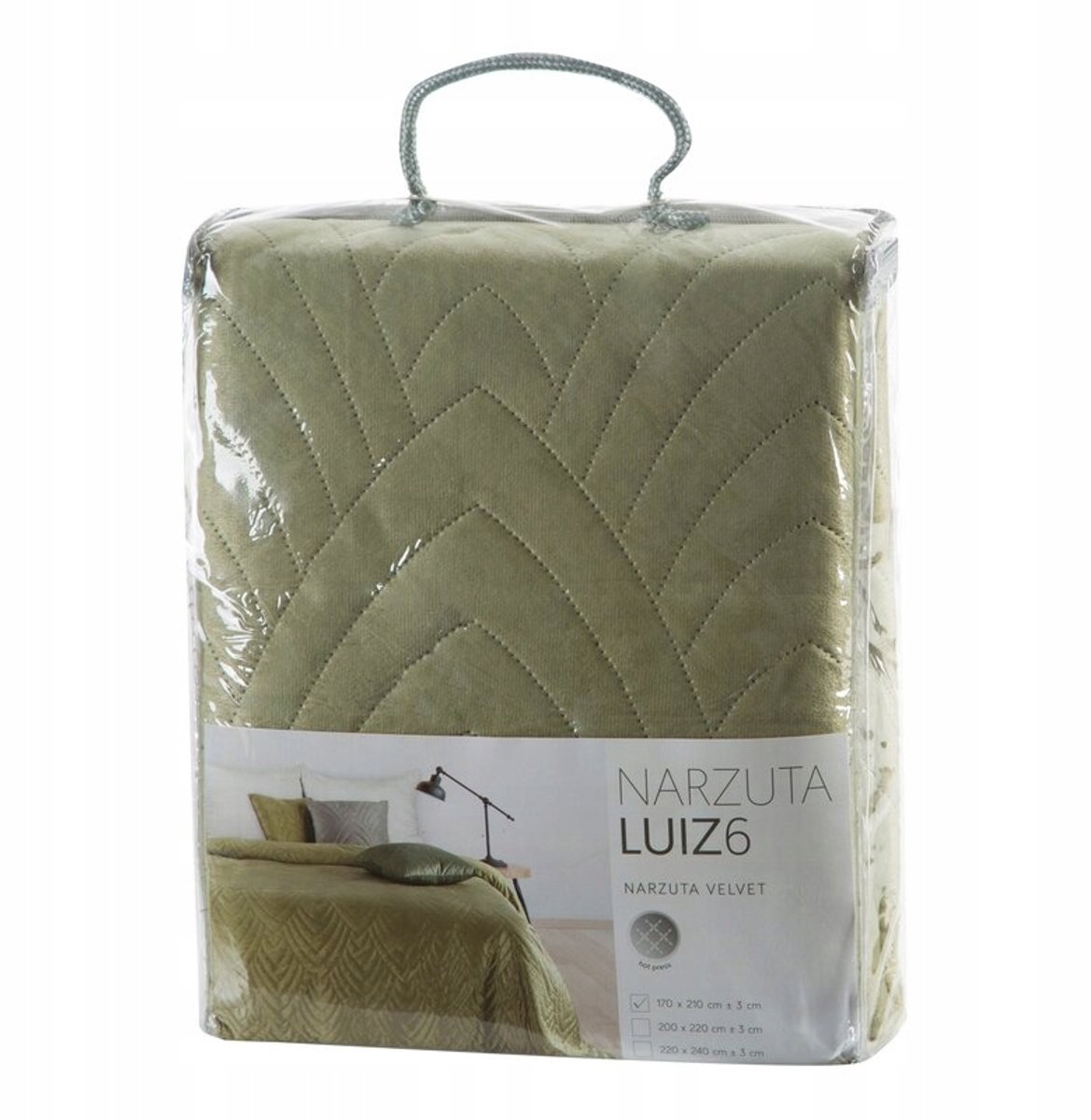 Luxe velours sprei Luiz6 170x210cm licht formaat