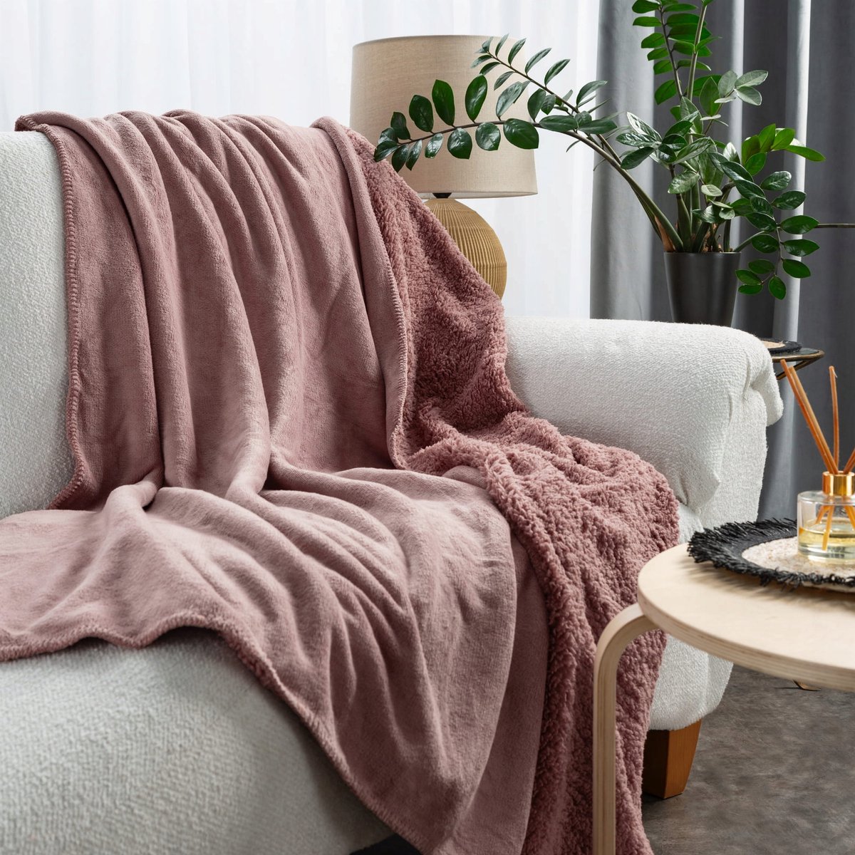 Zachte Microvezel Deken Teddy 170x210cm Roze - Warm & Knus