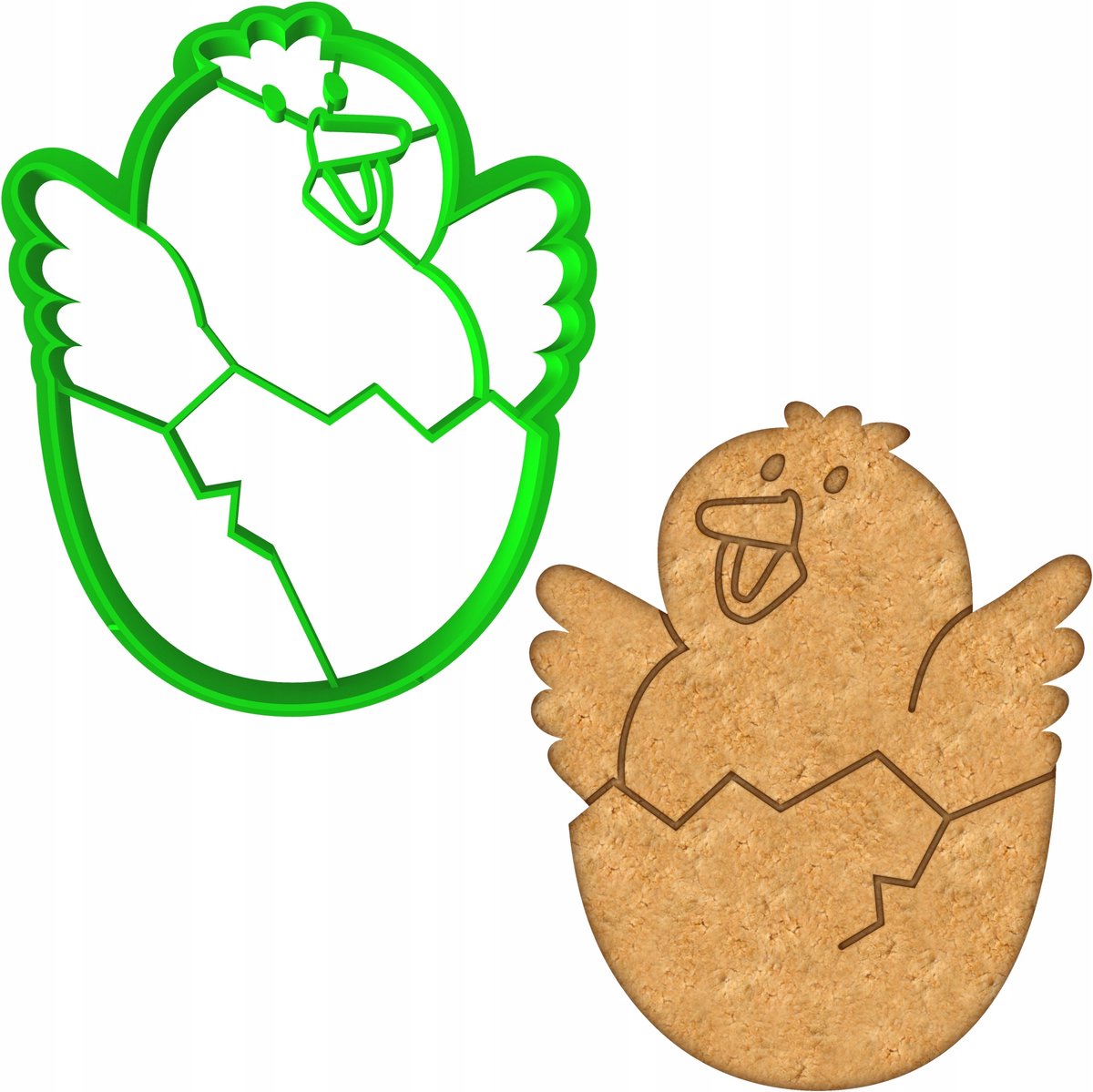 Paas Koekjesvorm Kipje - 8cm - Kunststof PETG - Vaatwasmachinebestendig
