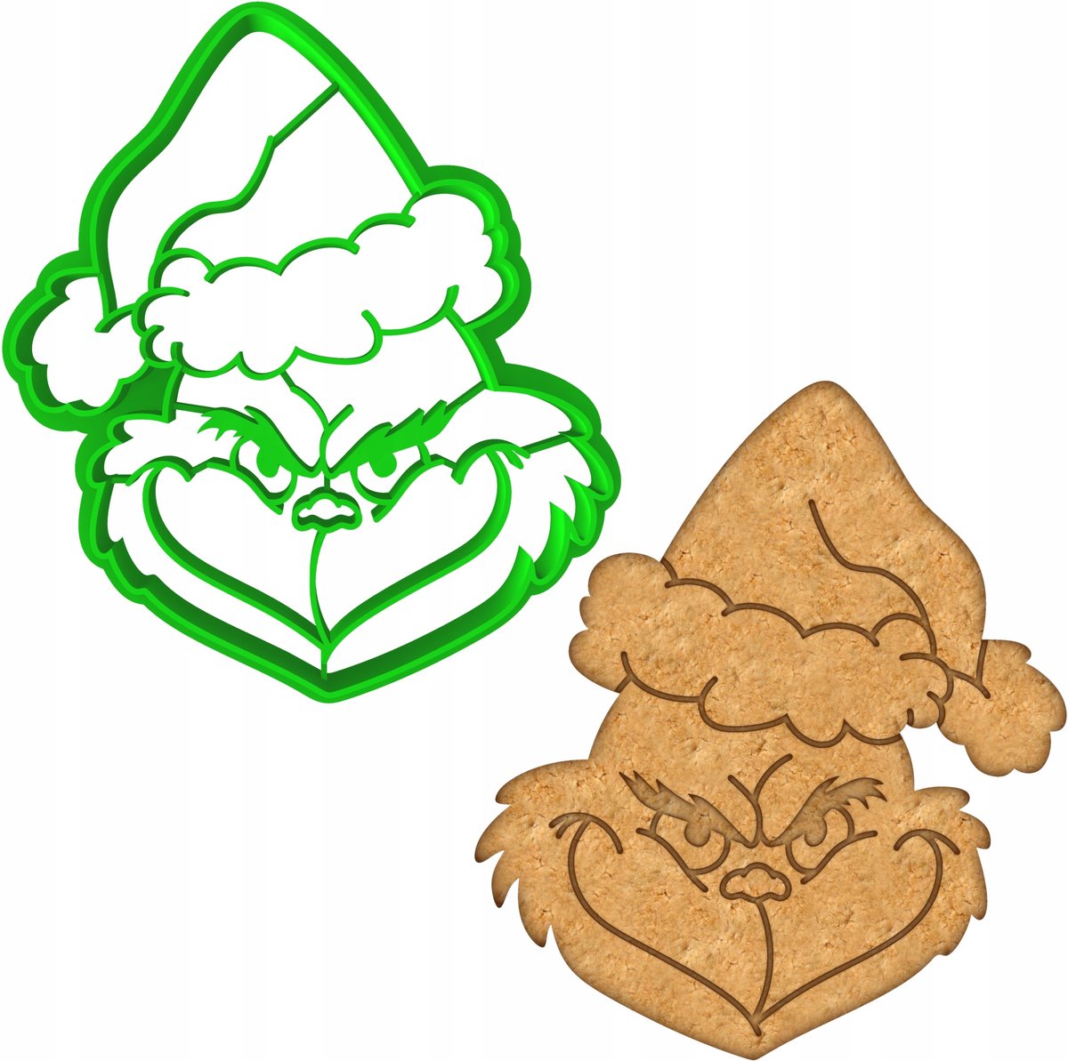 Kerstkoekjesvorm Mr. Grinch - Bakvorm voor Koekjes en Peperkoek