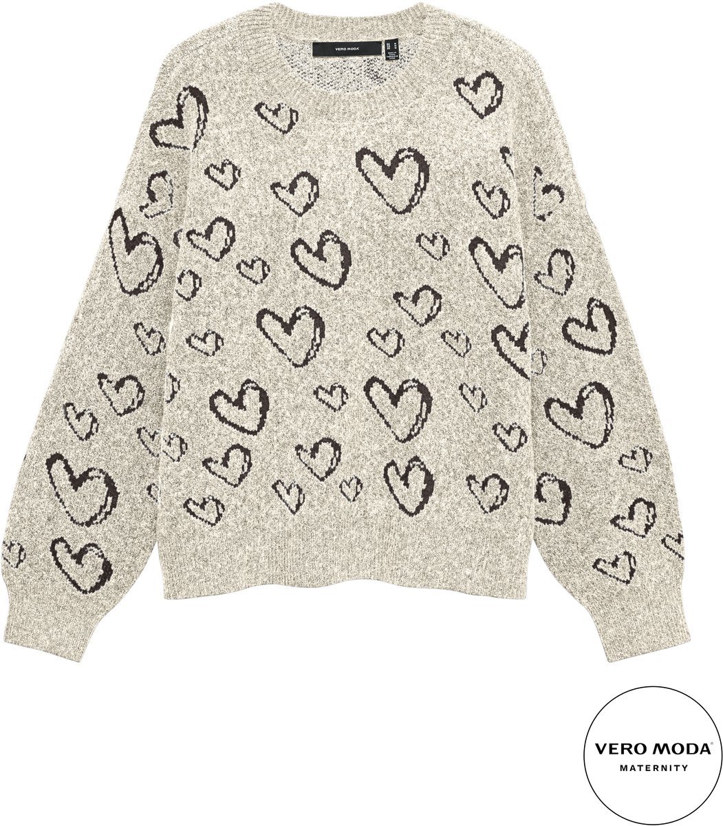 VERO MODA MATERNITY - VMMDOFFY JAQUARD LS O-NCK PULLOVER - Dames - Gebreide truien