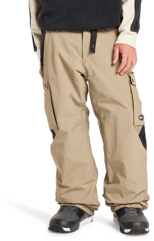 Quiksilver Snow Down Cargo Broek Beige S Man