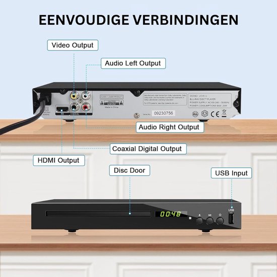 MKSS® DVD Speler met HDMI - Blu Ray Spelers - Externe DVVD Speler — afbeelding 5