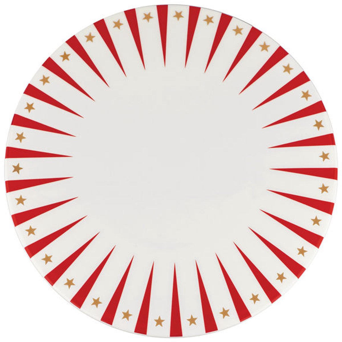 Alessi Delight - Serveerschaal - Porselein - 30 cm - Rood - Wit