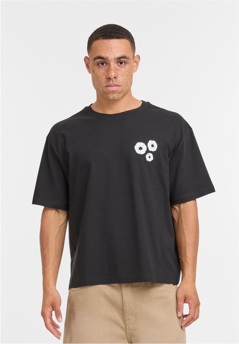 Mister Tee Bold Flowers Cropped Oversize Heren Tshirt XL Zwart