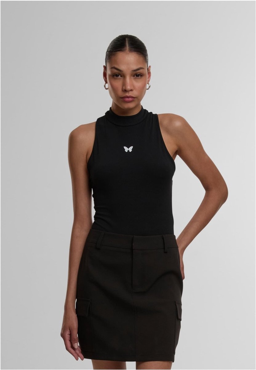 Mister Tee Fly Away Sleeveless Turtleneck Bodysuit XL Zwart