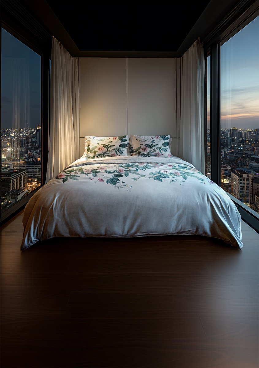 Heckettlane Dekbedovertrek Katoen Satijn Kanya - Multi - 100% Katoen-Satijn - Dekbedovertrek 260x200/220cm - Lits Jumeaux Extra Breed - Bangkok