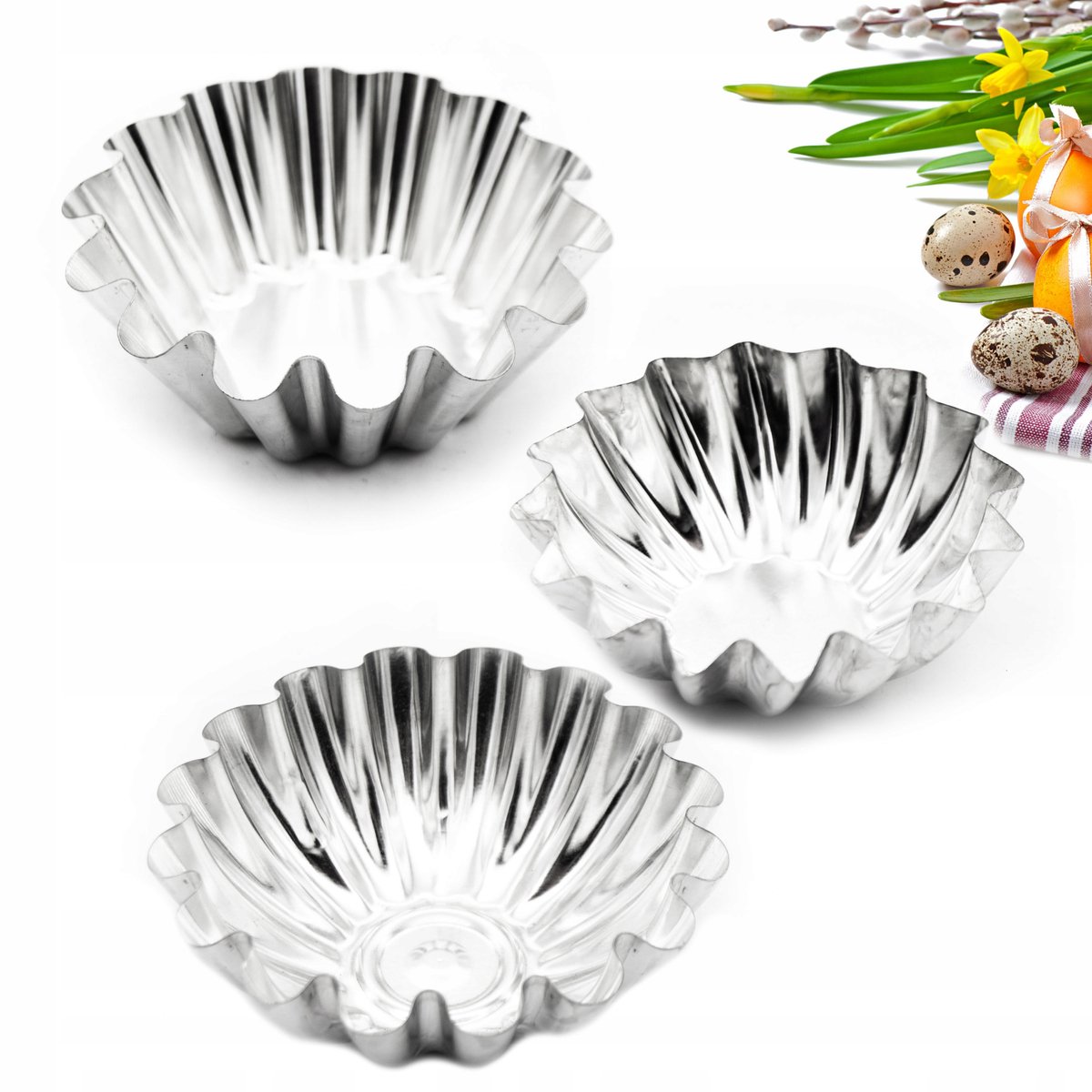 Set van 3 Bakvormen voor Cupcakes - 9.5 cm Diameter