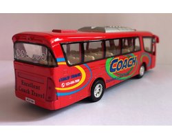 Kinsfun Touringcar Speelgoed - 18cm Metaal met Pull-back Actie