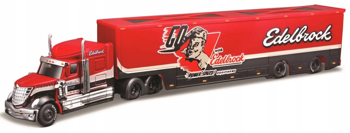 Maisto International LoneStar Trekker met Trailer Schaal 1:64 Rood