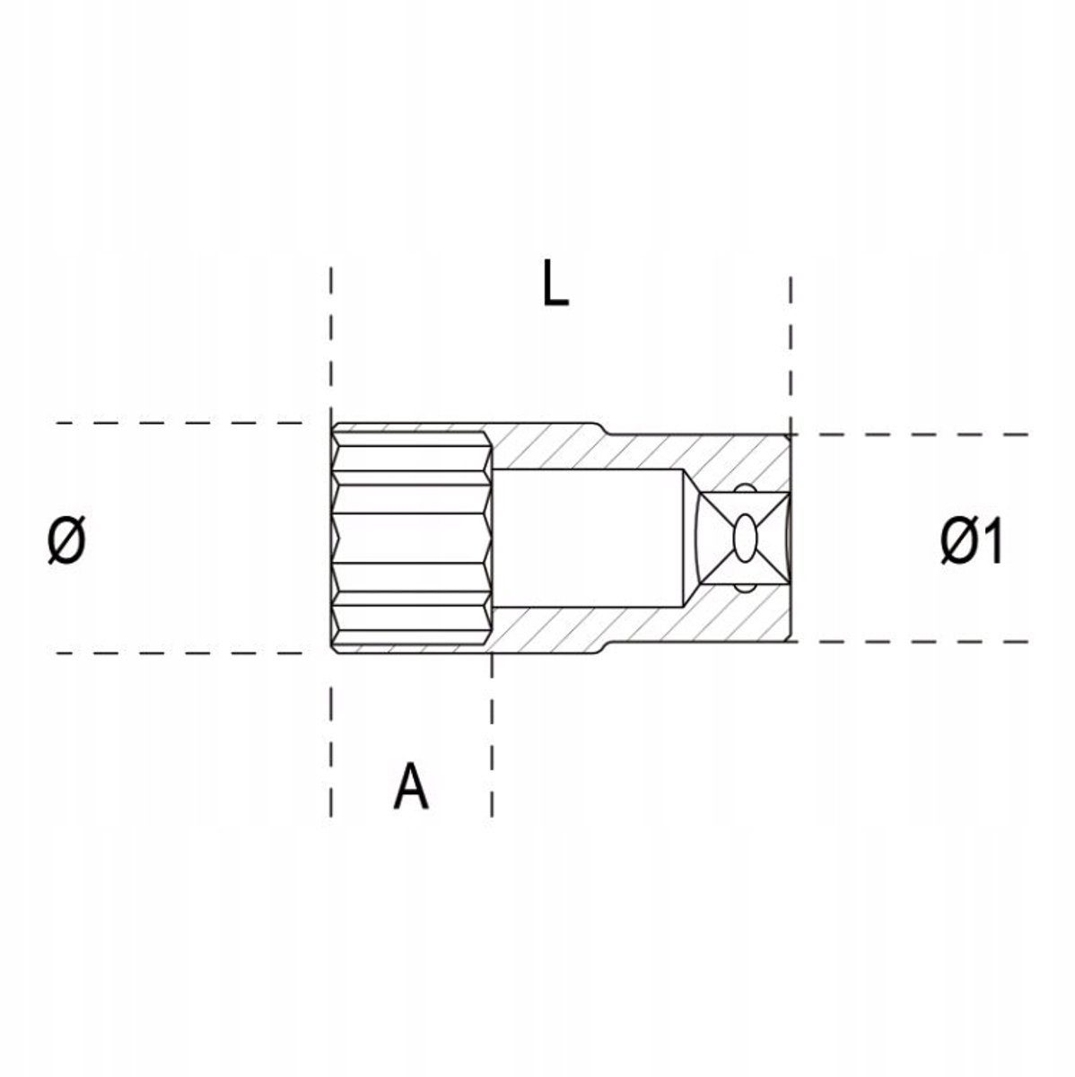 BETA Dopslagsleutel 3/8" 14mm Lang 910AL/14