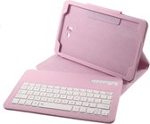 Shop4 - Samsung Galaxy Tab A 10.1 (2016) Toetsenbord Hoes - Bluetooth Keyboard Cover Lychee Roze
