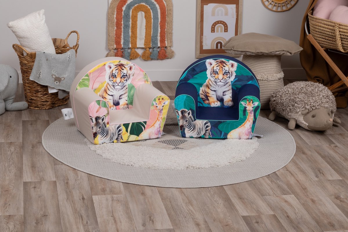 Kinderzetel Kinderzetel Tijger Roze Kinderfauteuil - afbeelding 4