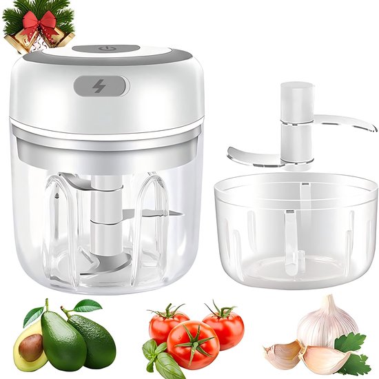 Hachoir à ail et à viande électrique, hachoir à légumes pour la cuisine, hachoir Multi, rechargeable par USB pour aliments pour bébé, ail
